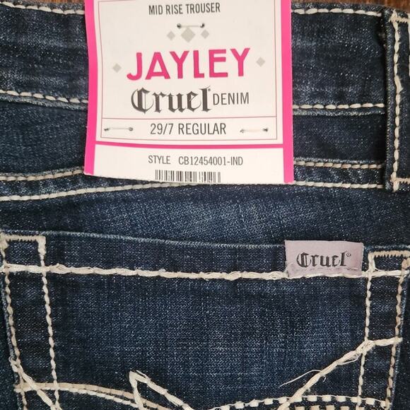 Cruel Denim Jeans Ladies/Juniors Sz 7R Jayley Mid-rise Trouser Bootcut Western - Picture 5 of 8